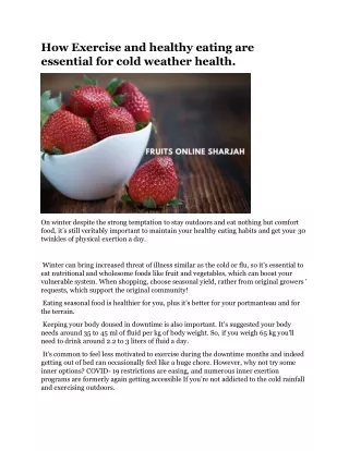 how exercise and healthy eating are essential