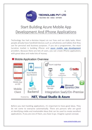start building azure mobile app start building