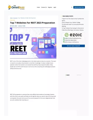 Top 7 Websites For REET 2023 Preparation