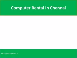Laptops For Rent In Chennai