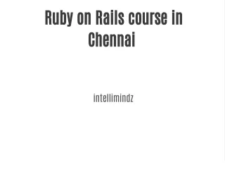 ruby on rails course in chennai