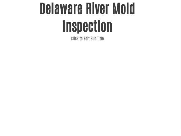 delaware river mold inspection click to edit
