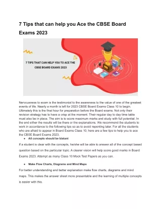 7 tips that can help you ace the cbse board