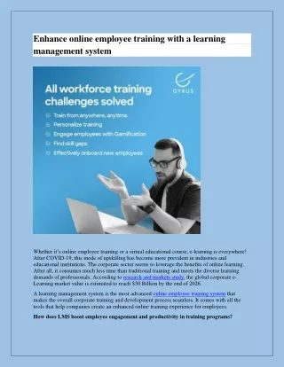 Enhance online employee training with a learning management system