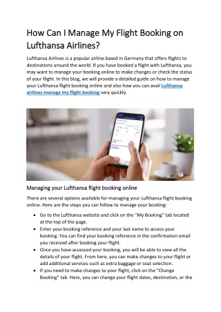 how can i manage my flight booking