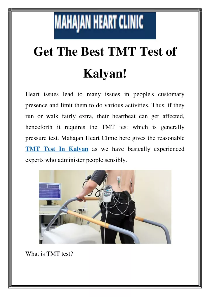 get the best tmt test of