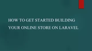 How to get started building your online store on Laravel