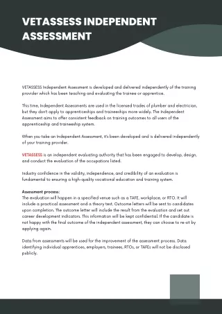 vetassess independent assessment