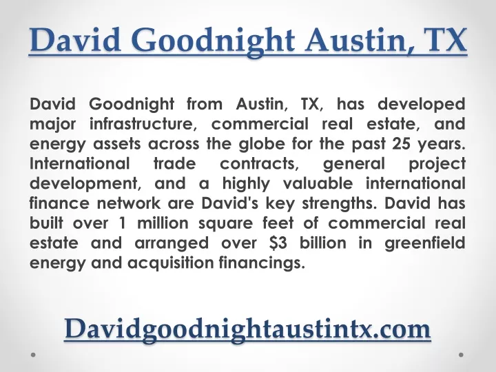 david goodnight austin tx