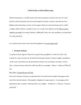 a brief guide on oxford referencing