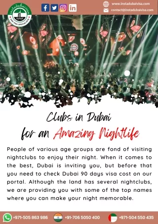 Clubs in Dubai for an Amazing Nightlife