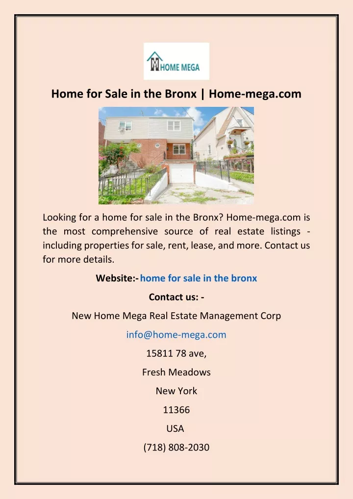 home for sale in the bronx home mega com