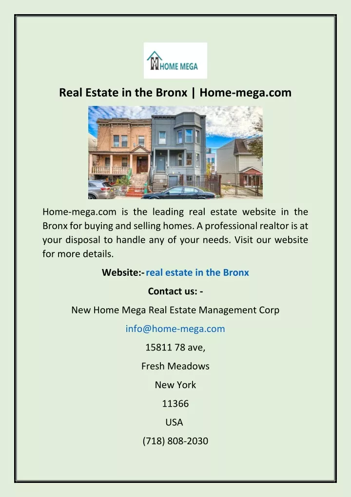 real estate in the bronx home mega com