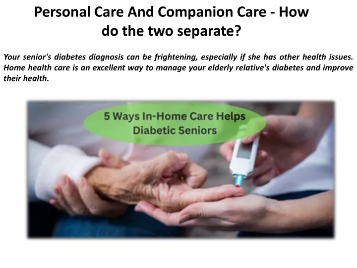 personal care and companion care