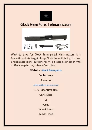 glock 9mm parts aimarms com