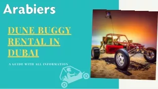 Maximize the Fun at Wildreness with a Dune Buggy Rental Dubai