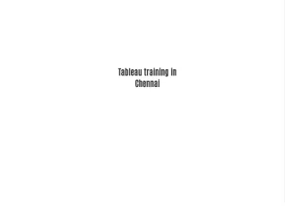 tableau training in chennai