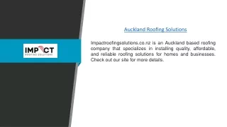 Auckland Roofing Solutions | Impactroofingsolutions.co.nz