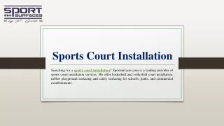 Sports Court Installation | Sportsurfaces.com