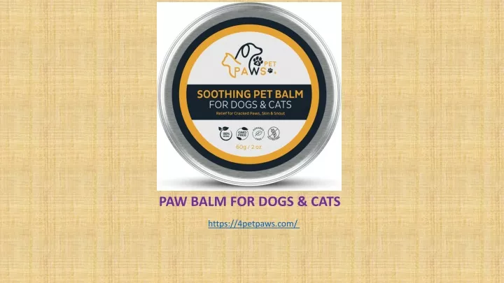 paw balm for dogs cats