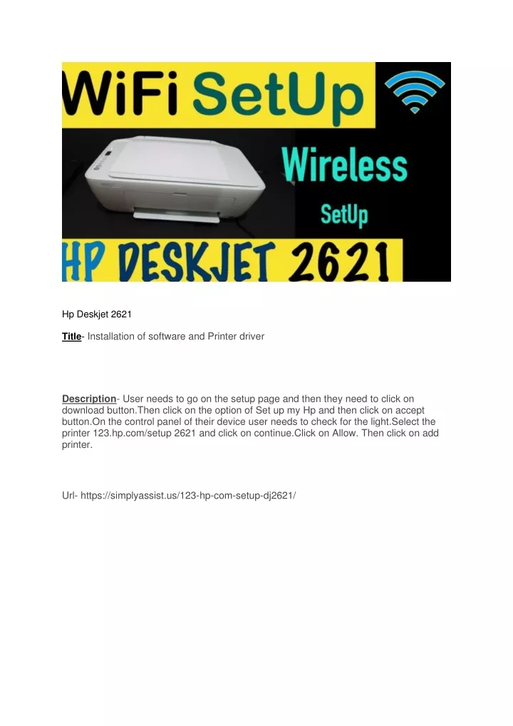 hp deskjet 2621 title installation of software