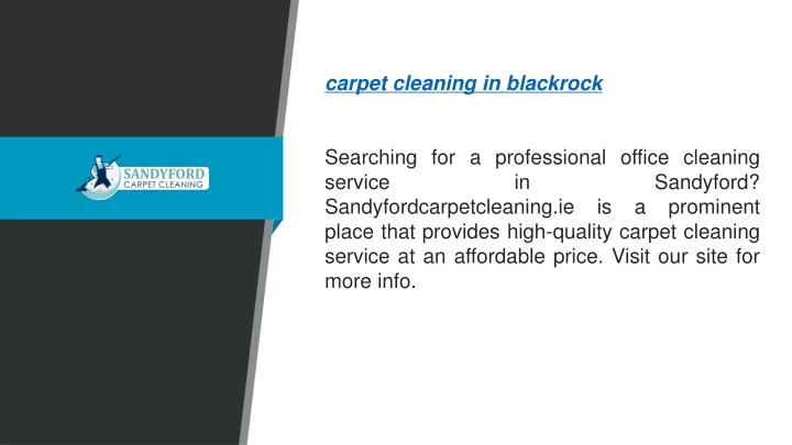 carpet cleaning in blackrock searching