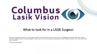 what to look for in a lasik surgeon