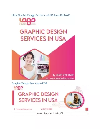 how graphic design services in usa have evolved
