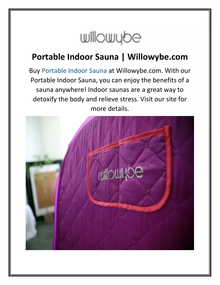 portable indoor sauna willowybe com