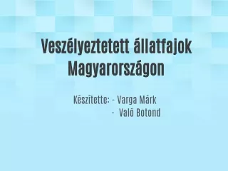 vesz lyeztetett llatfajok magyarorsz gon