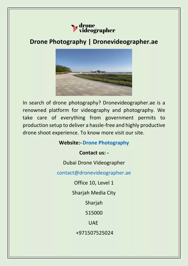 drone photography dronevideographer ae