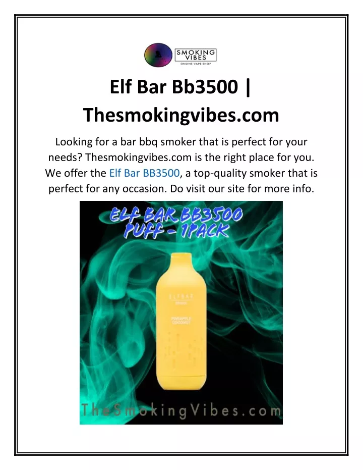 elf bar bb3500 thesmokingvibes com