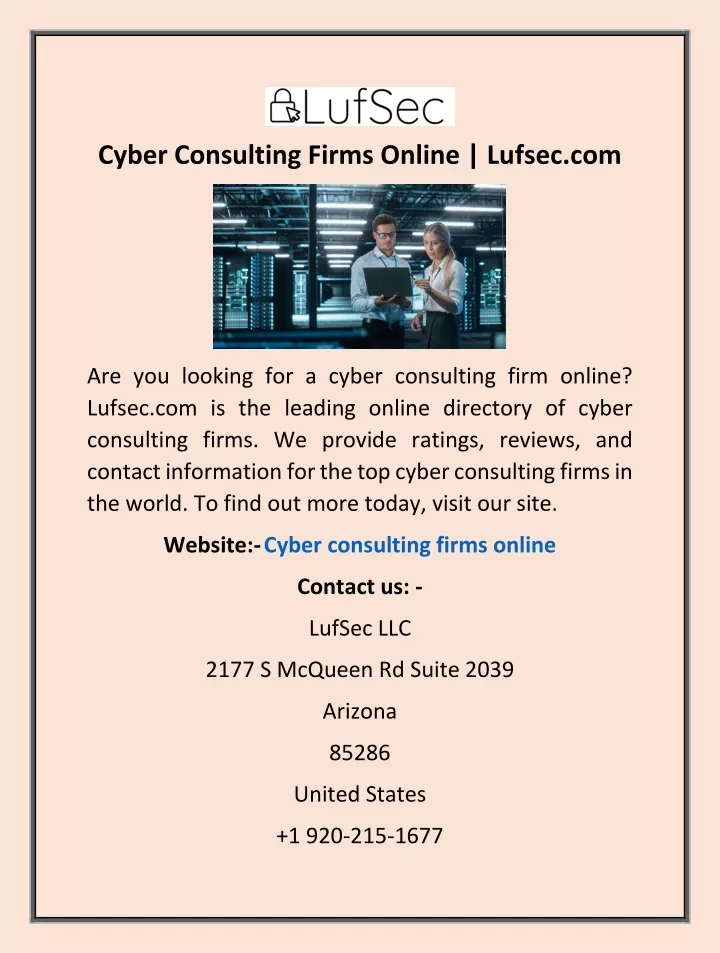 cyber consulting firms online lufsec com