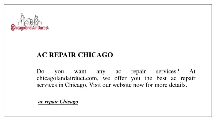 ac repair chicago