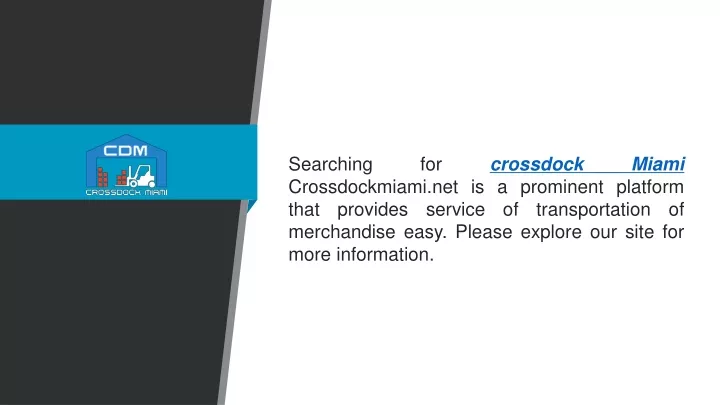searching for crossdock miami crossdockmiami