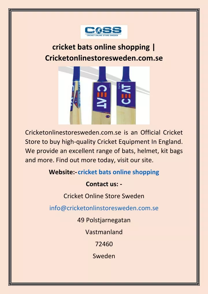 cricket bats online shopping