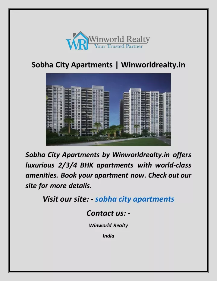 sobha city apartments winworldrealty in