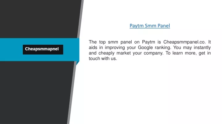 paytm smm panel