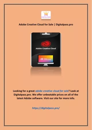 adobe creative cloud for sale digitalpass pro