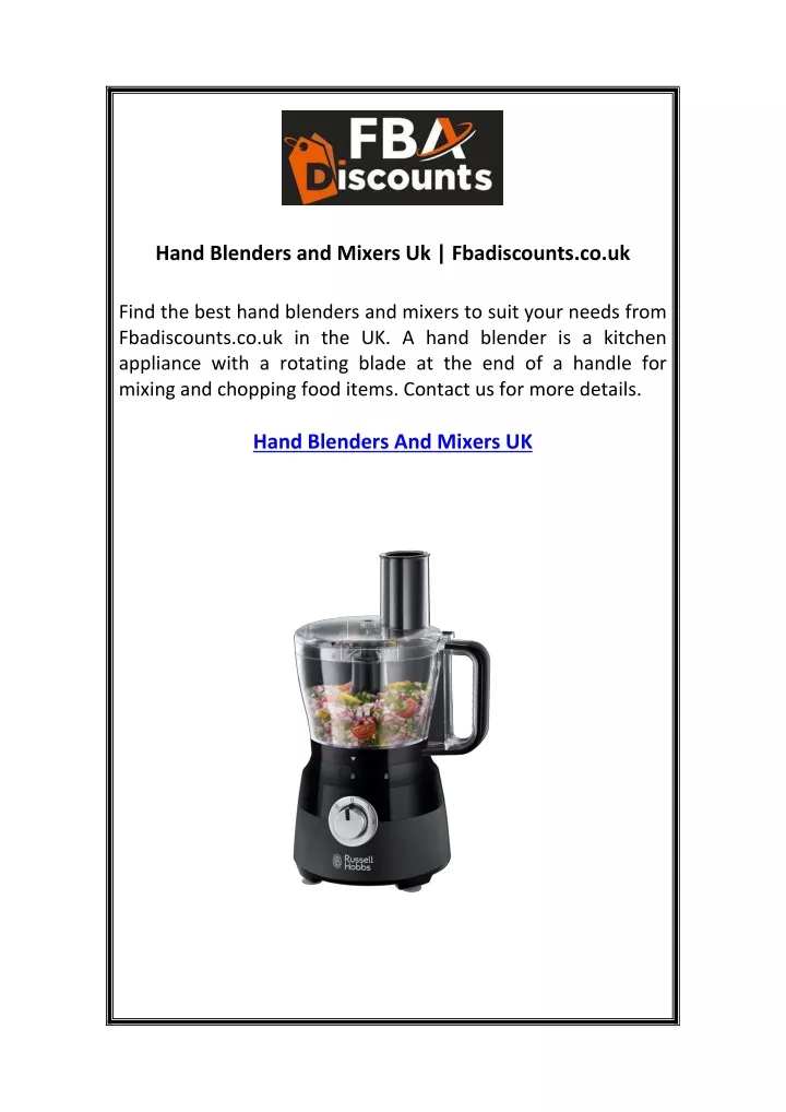 hand blenders and mixers uk fbadiscounts co uk