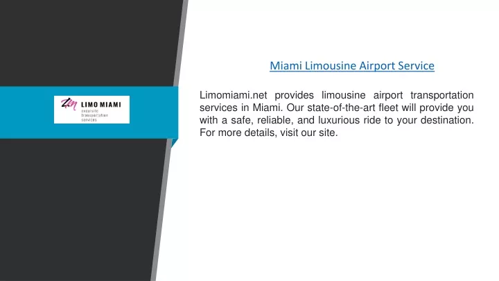 miami limousine airport service