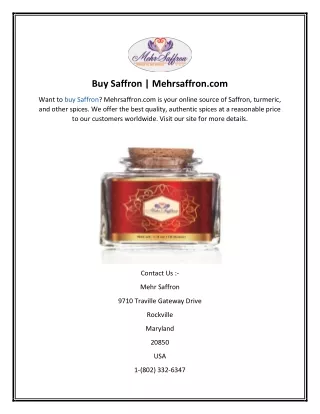 Buy Saffron  Mehrsaffron.com