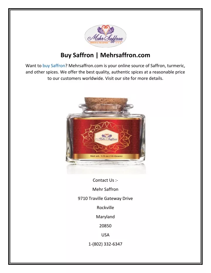 buy saffron mehrsaffron com