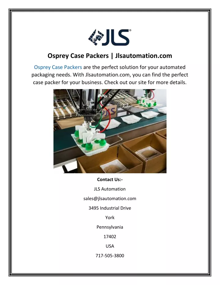 osprey case packers jlsautomation com