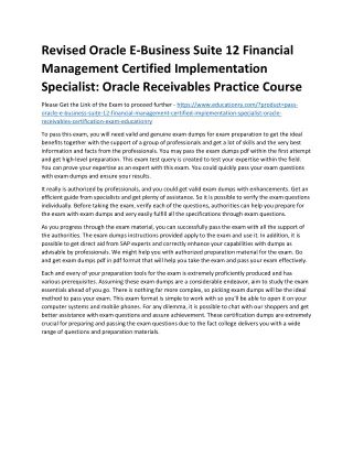 revised oracle e business suite 12 financial