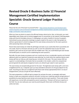 revised oracle e business suite 12 financial