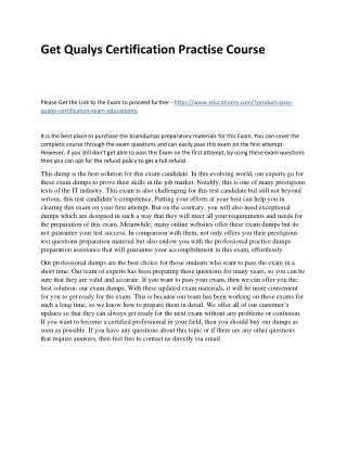 get qualys certification practise course