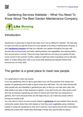 What You Need To Know About The Best Garden Maintenance Company.