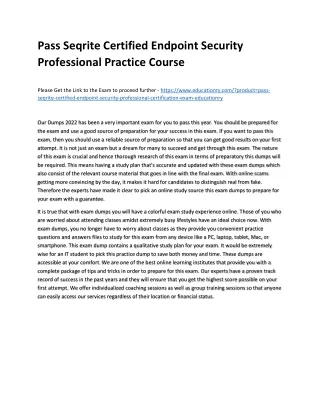 pass seqrite certified endpoint security