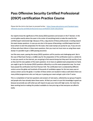 pass offensive security certified professional